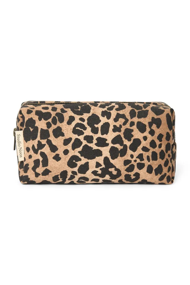 Studio Noos Cotton Pouch Brown Leopard Baumwolle