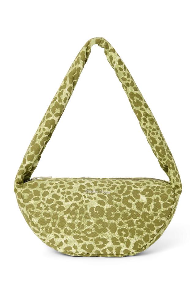 Studio Noos Cotton Mini Umhängetasche Green Leopard