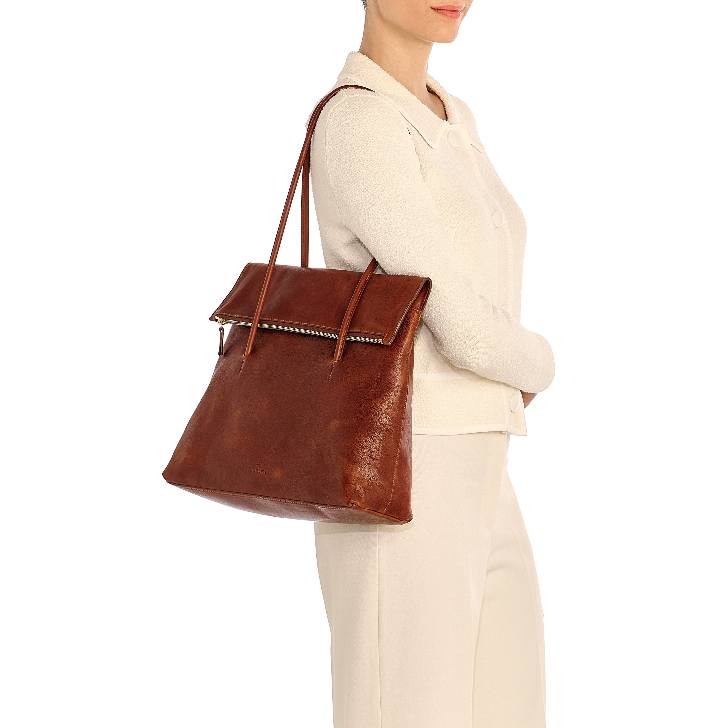 Il Bisonte Anna Shopper Seppia Vollleder