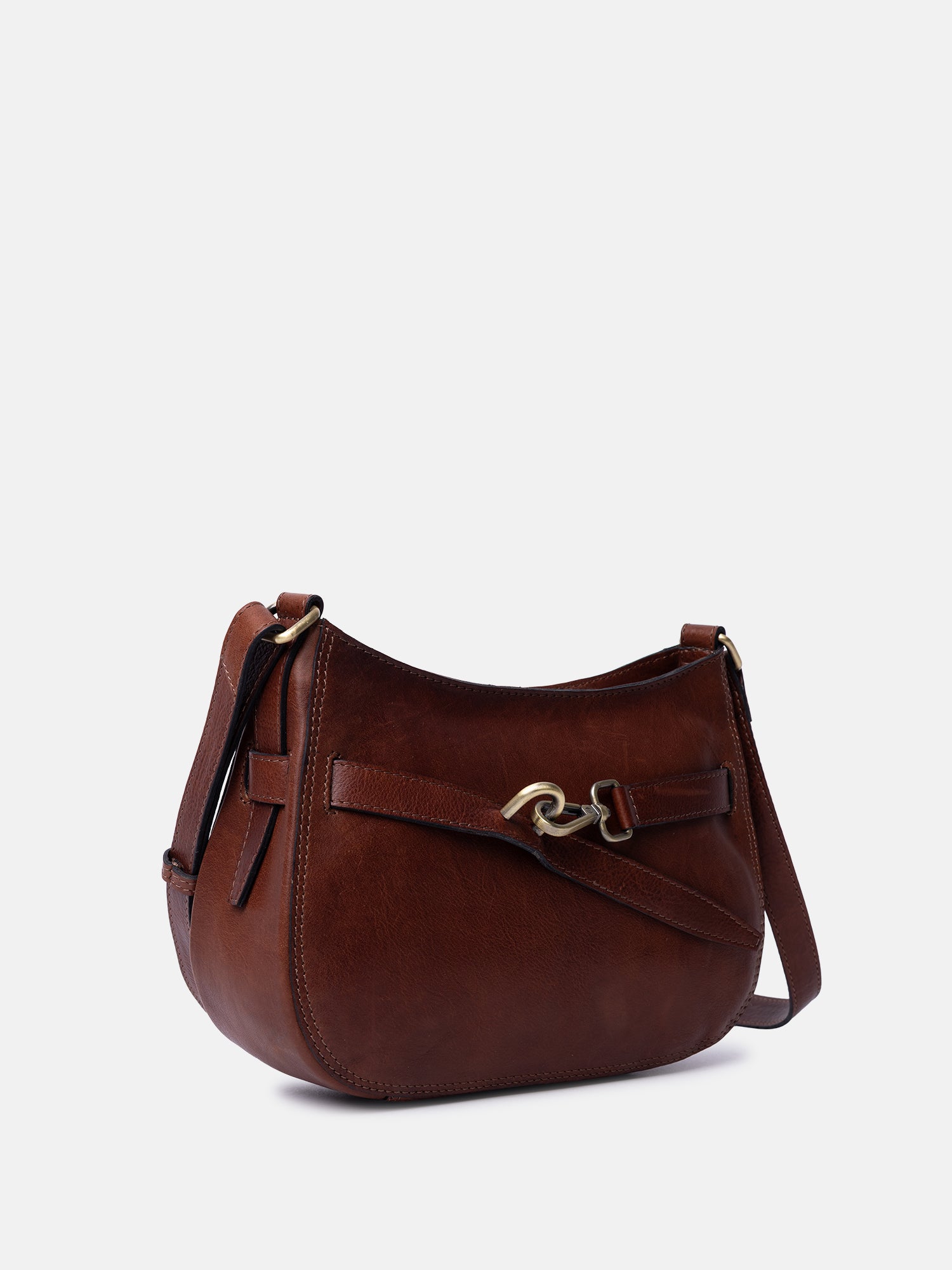 RE:DESIGNED Sif Small Umhängetasche Cognac Vollleder