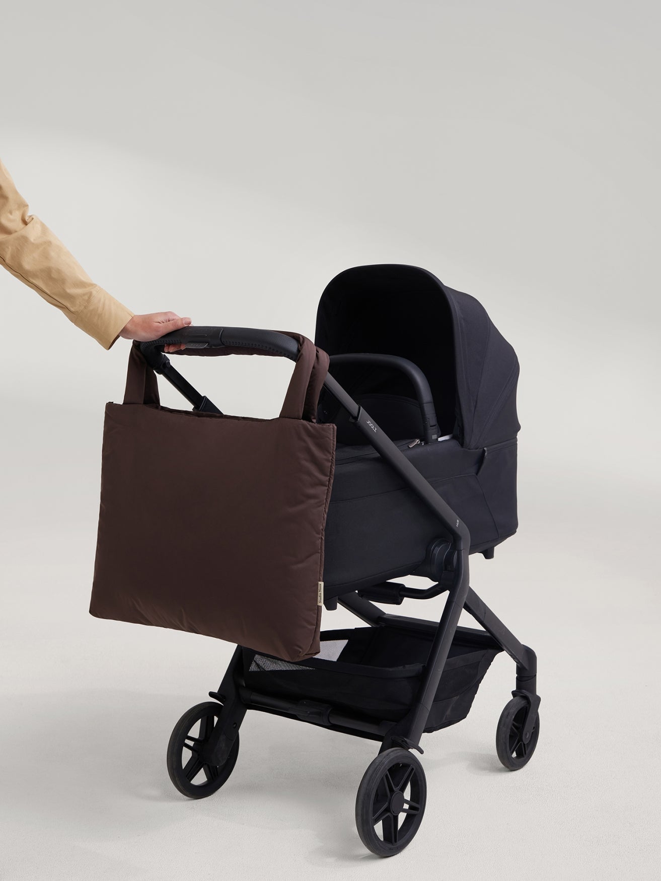 Studio Noos Puffy Mom Bag Shopper Braun Steppstoff