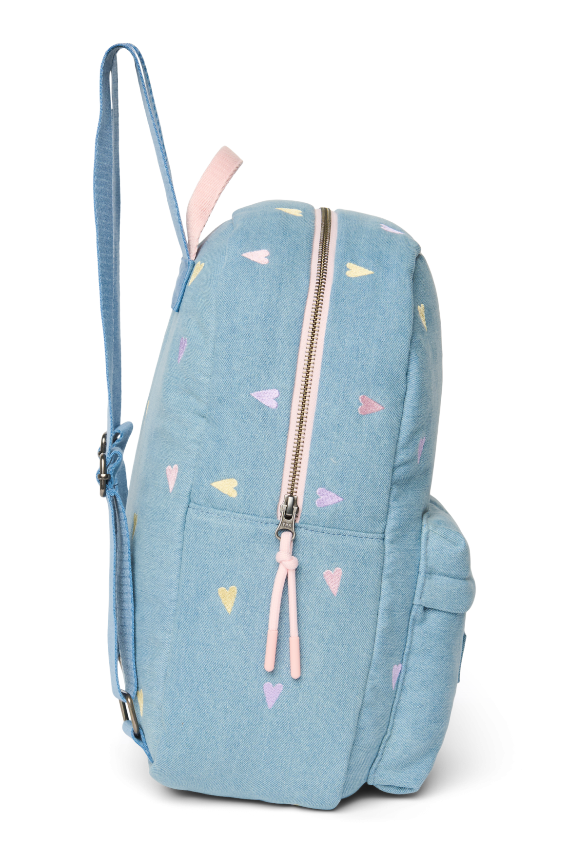 Studio Noos Denim Midi Rucksack Hellblau Herzen Kinder