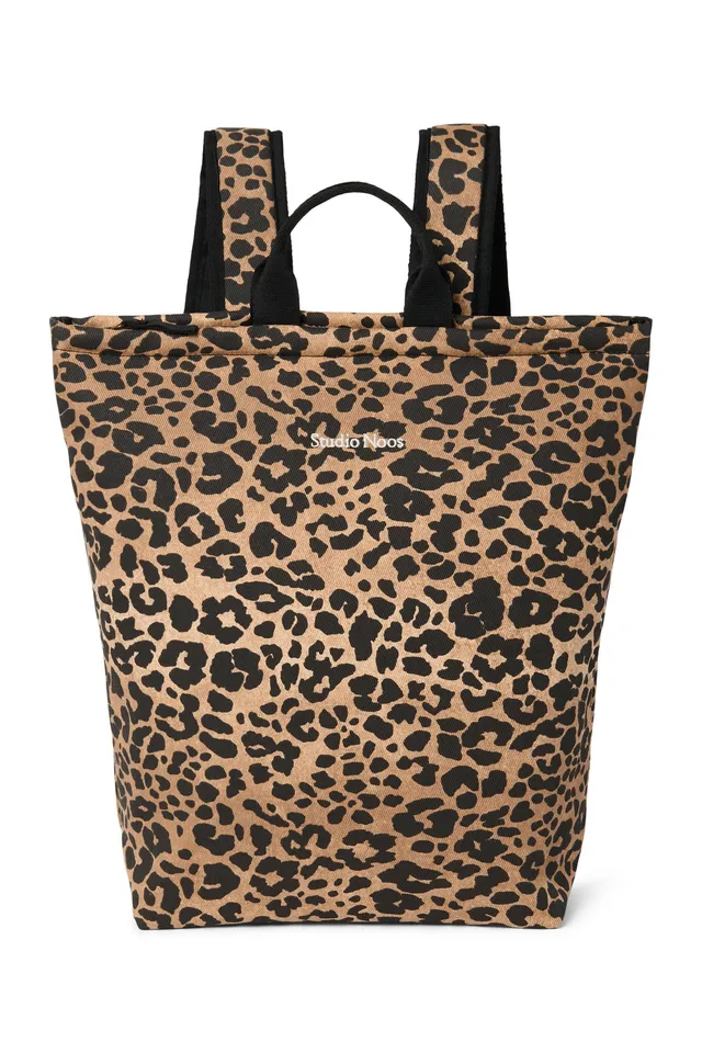 Studio Noos Cotton Adult Rucksack Braun Leopard