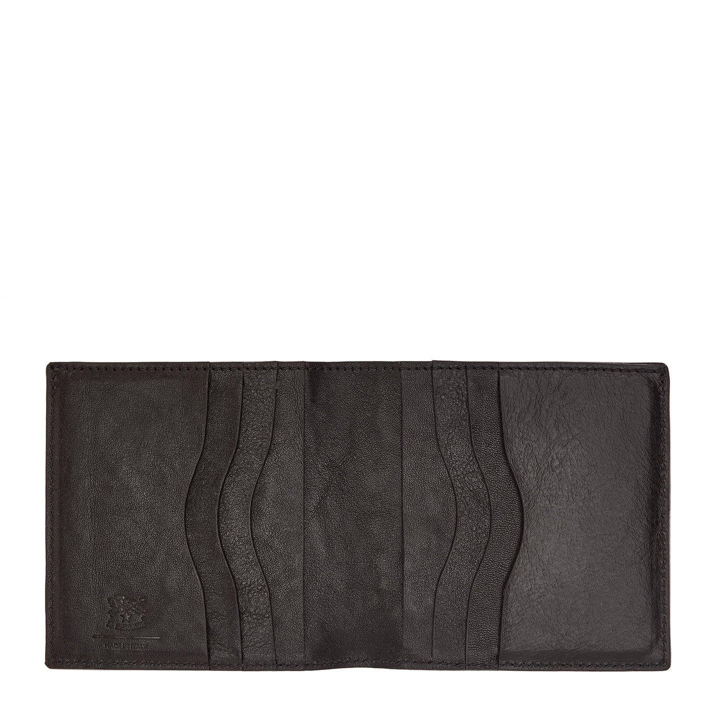 Il Bisonte Galileo Geldbörse Herren Schwarz Vintage-Leder