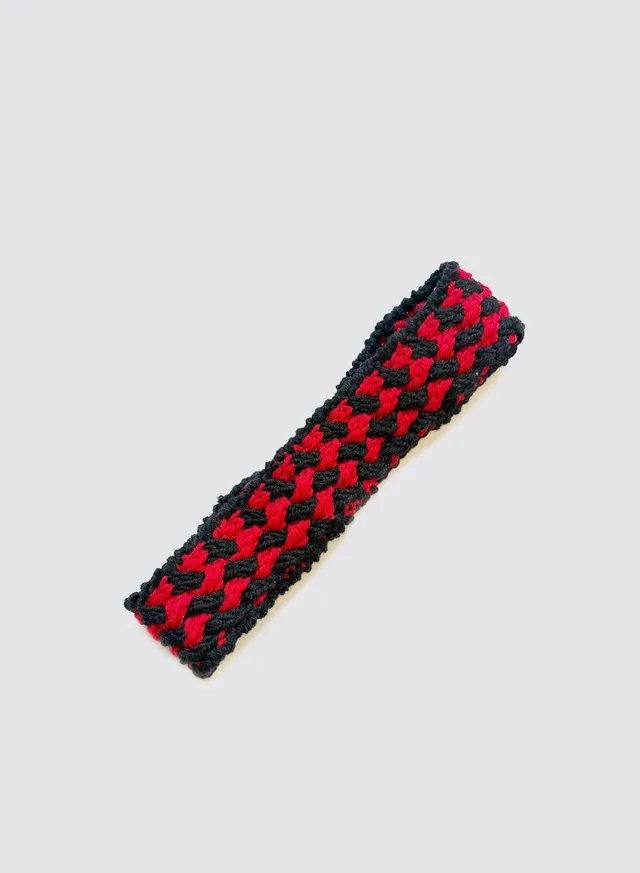Maria la Rosa Headband Haarband Rot Wolle