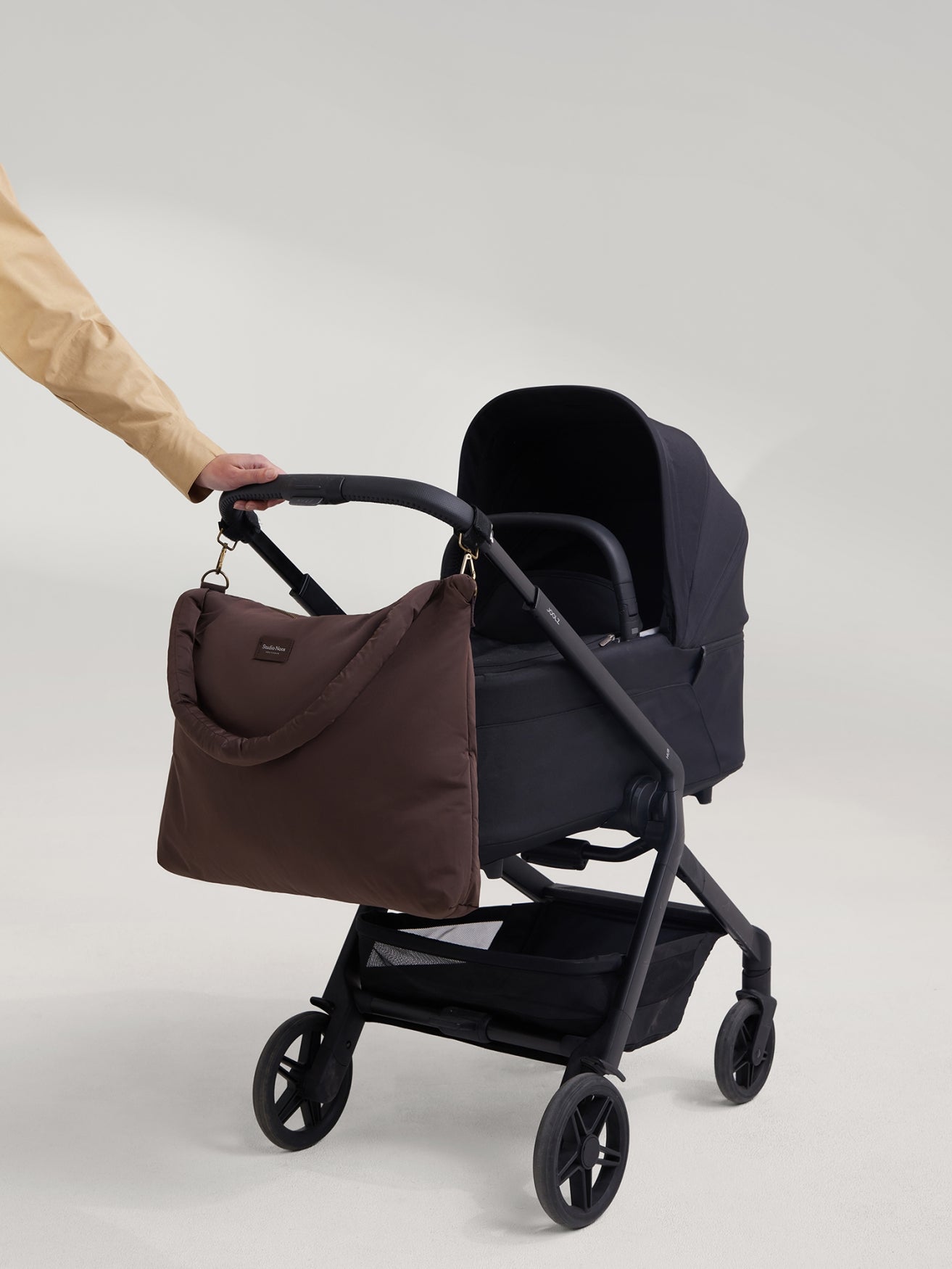 Studio Noos Puffy Diaper Bag Wickeltasche Braun Steppoptik