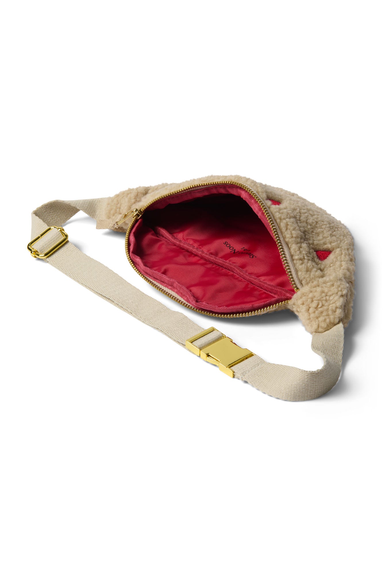 Studio Noos Teddy Mini Bauchtasche Ecru Hearts Kinder