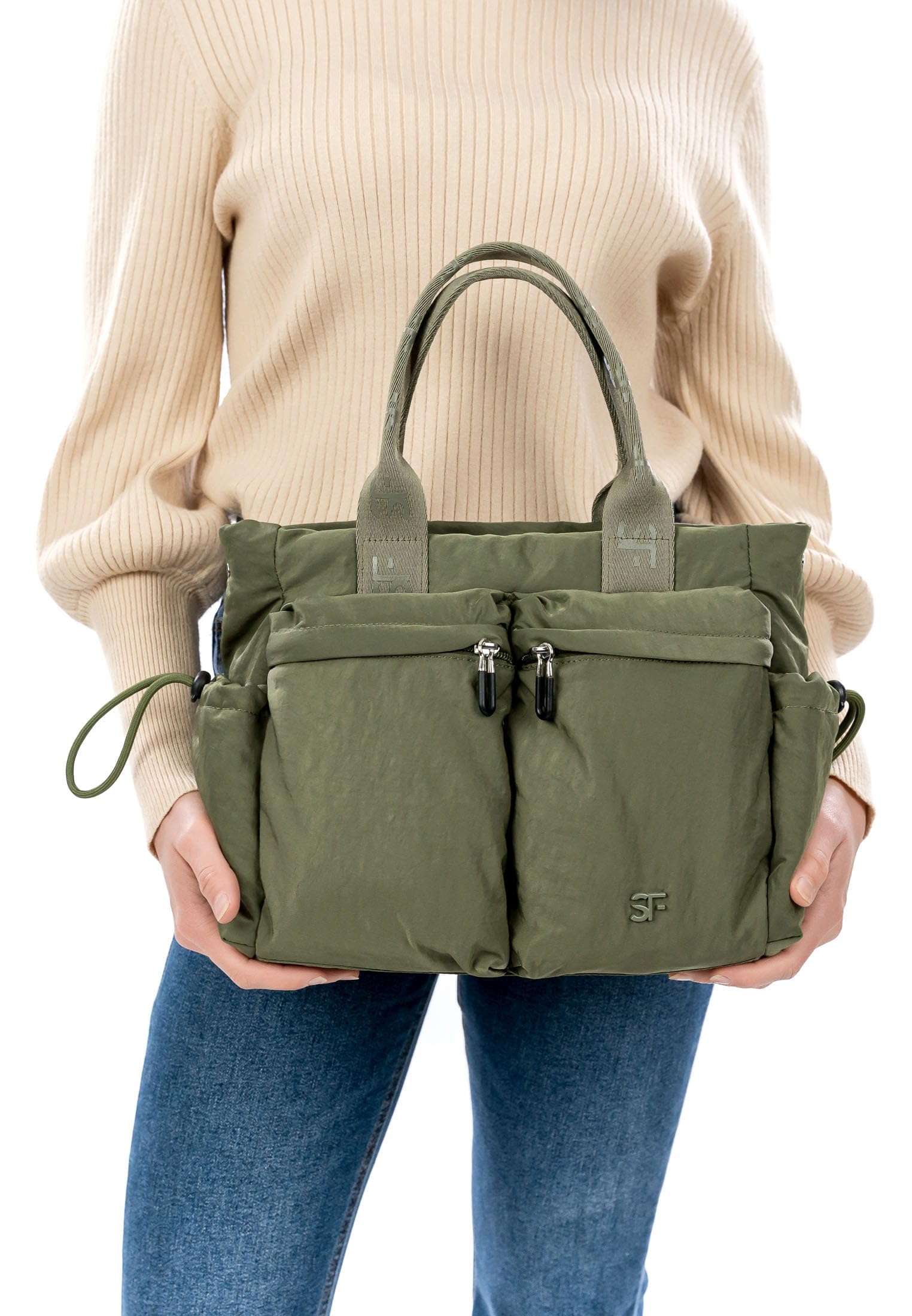 SURI FREY Abby Handbag With Zipper Umhängetasche Khaki
