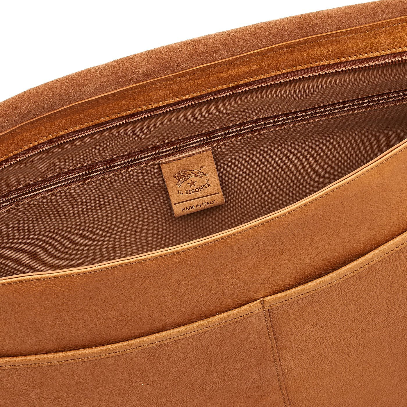 Il Bisonte Brolio Messenger Rindsleder natur Herren
