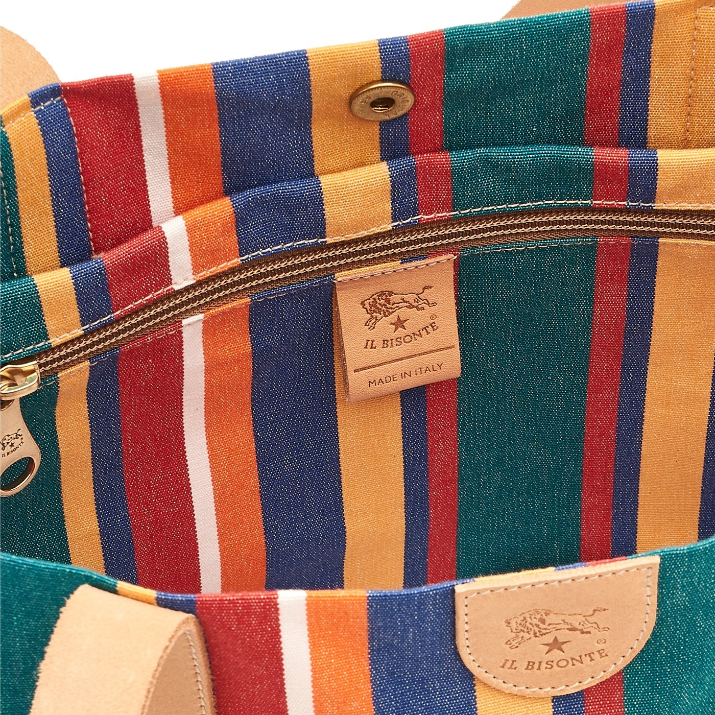 Il Bisonte Schultertasche Canvas Multicolor