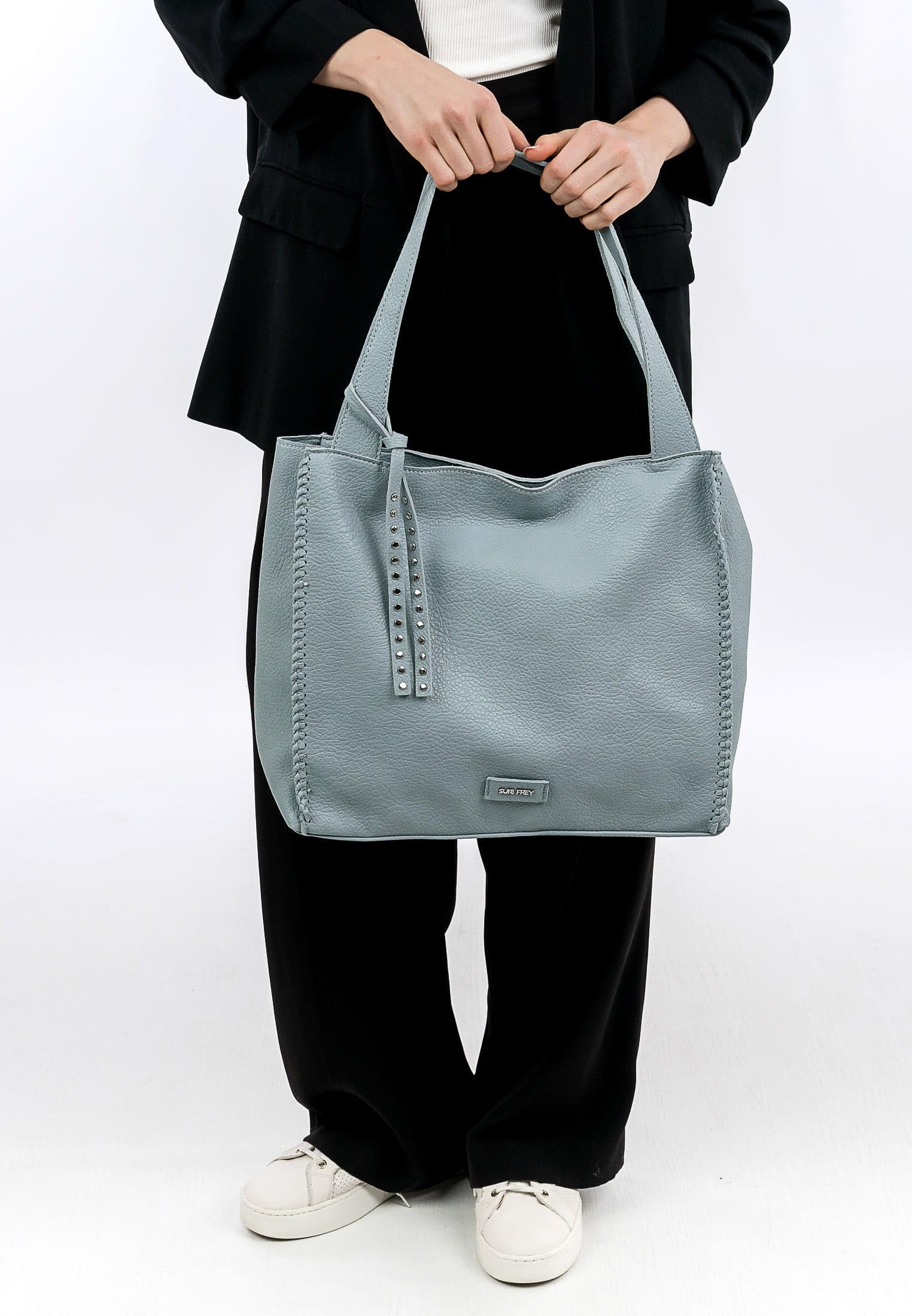 SURI FREY Franzy Cityshopper M Schultertasche Crystal Blue