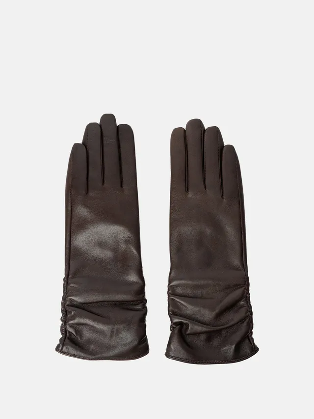 RE:DESIGNED Anvi Wool 5353 Lederhandschuhe Warm Brown