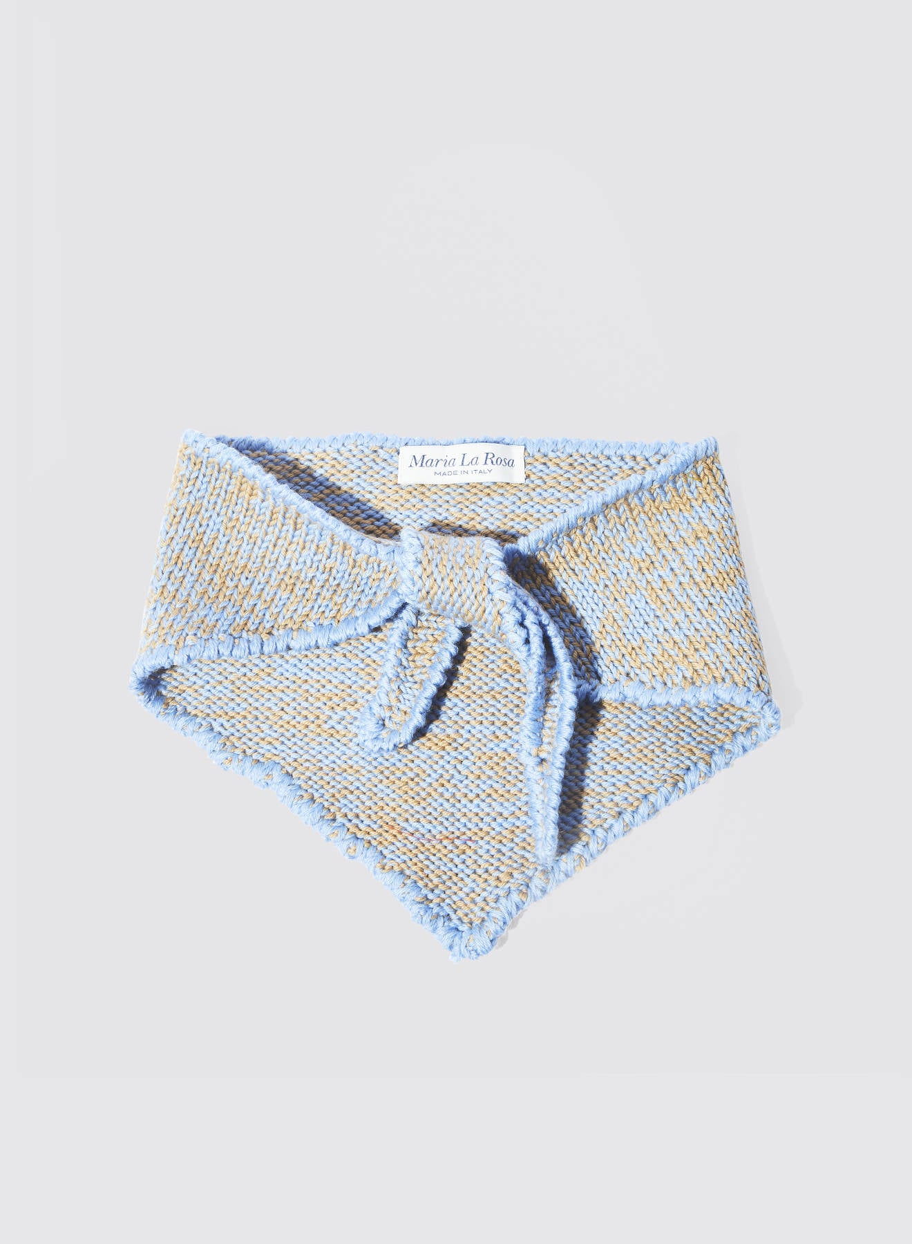 Maria la Rosa Bandana Melange Tuch Bordeaux Wolle