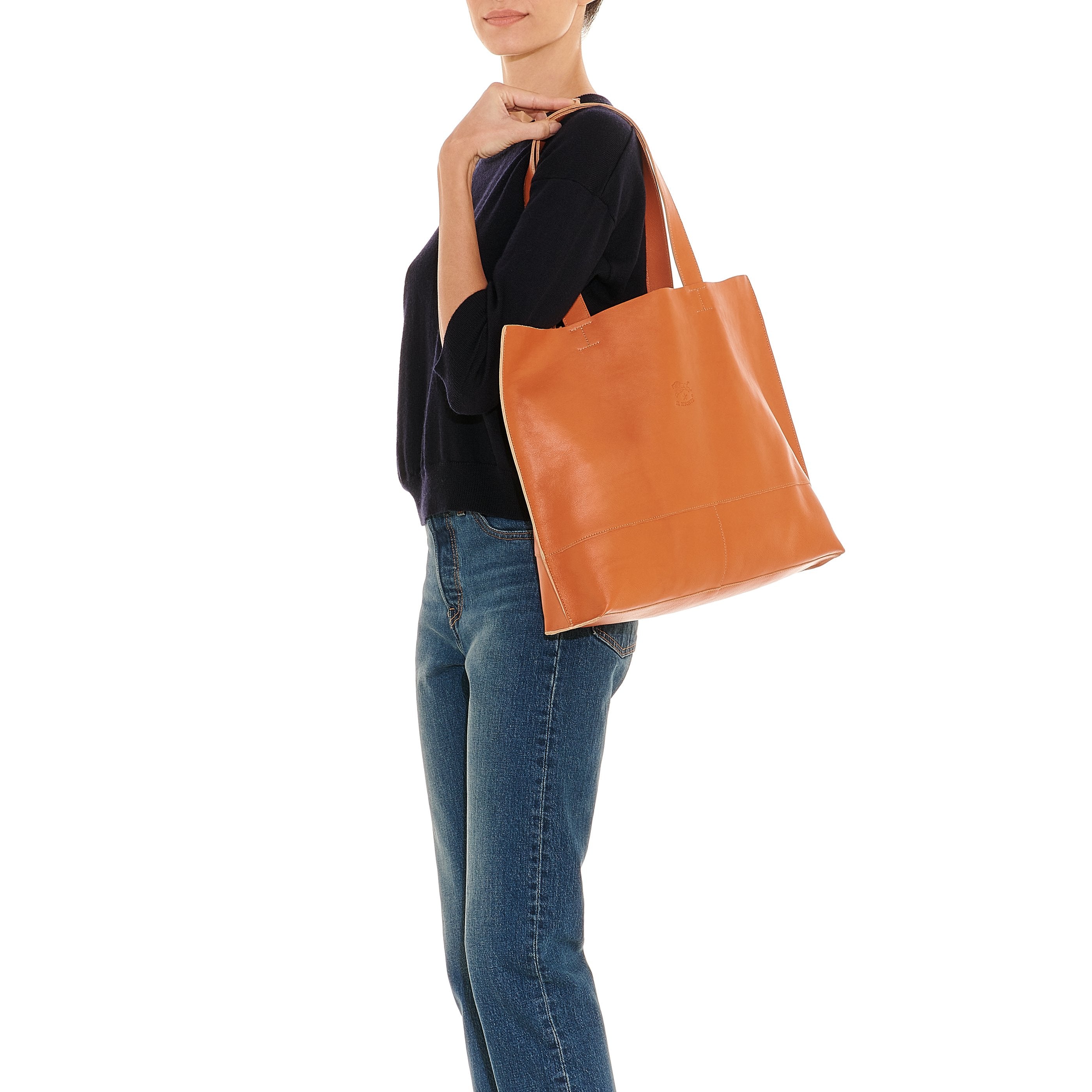 Il Bisonte Talamone Shopper Rindsleder caramell