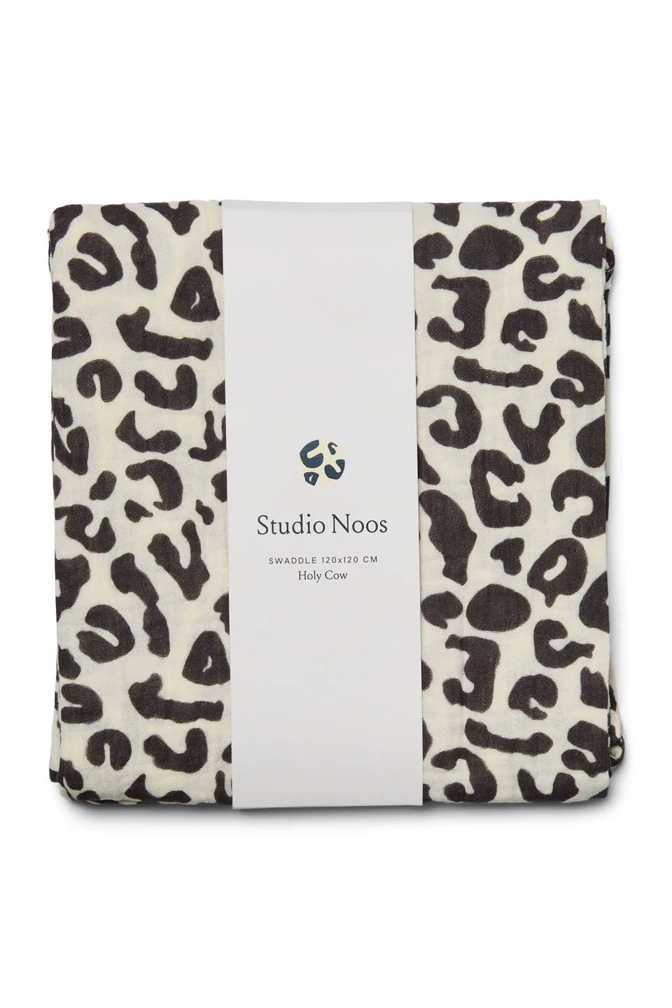 Studio Noos Swaddle Print Large Spucktuch Holy Cow Braun groß