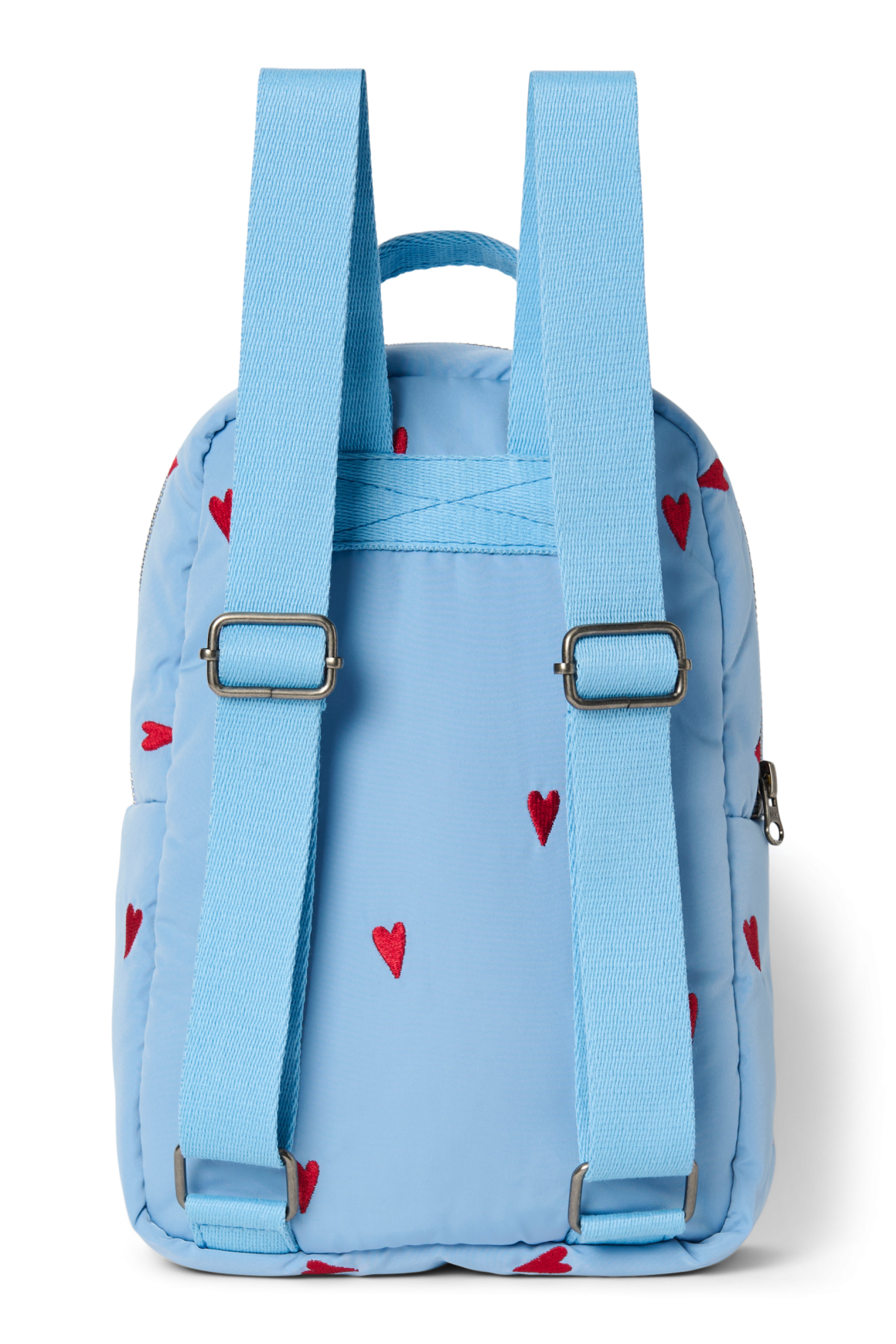 Studio Noos Puffy Mini Backpack Rucksack Light Blue Hearts