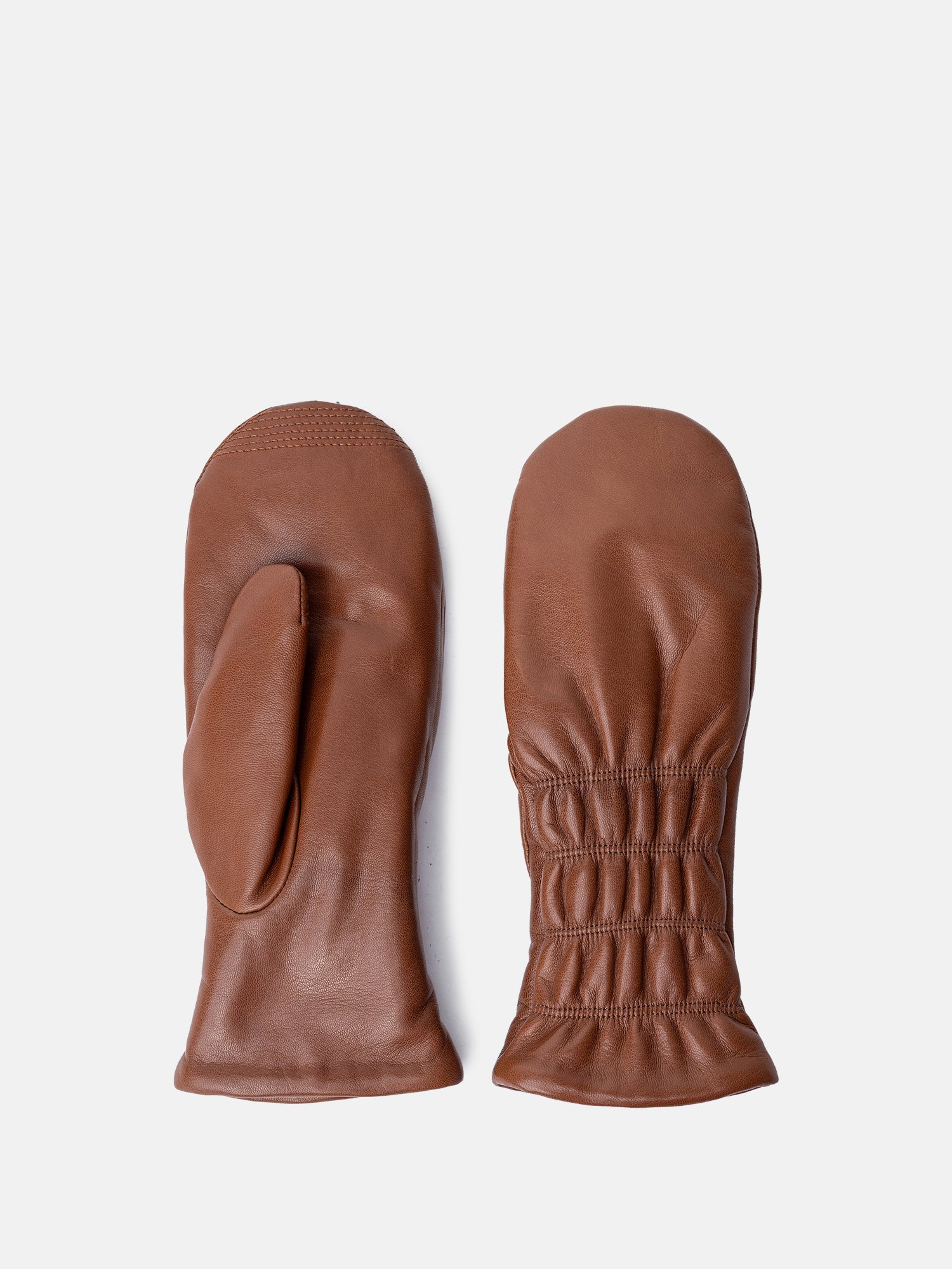 RE:DESIGNED Kara Mitten Fäustlinge Cognac Fleece