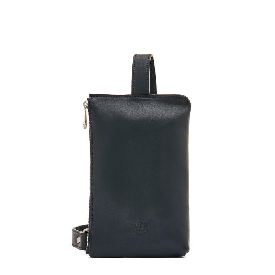 Il Bisonte Duccio Bauchtasche Leder dunkelblau