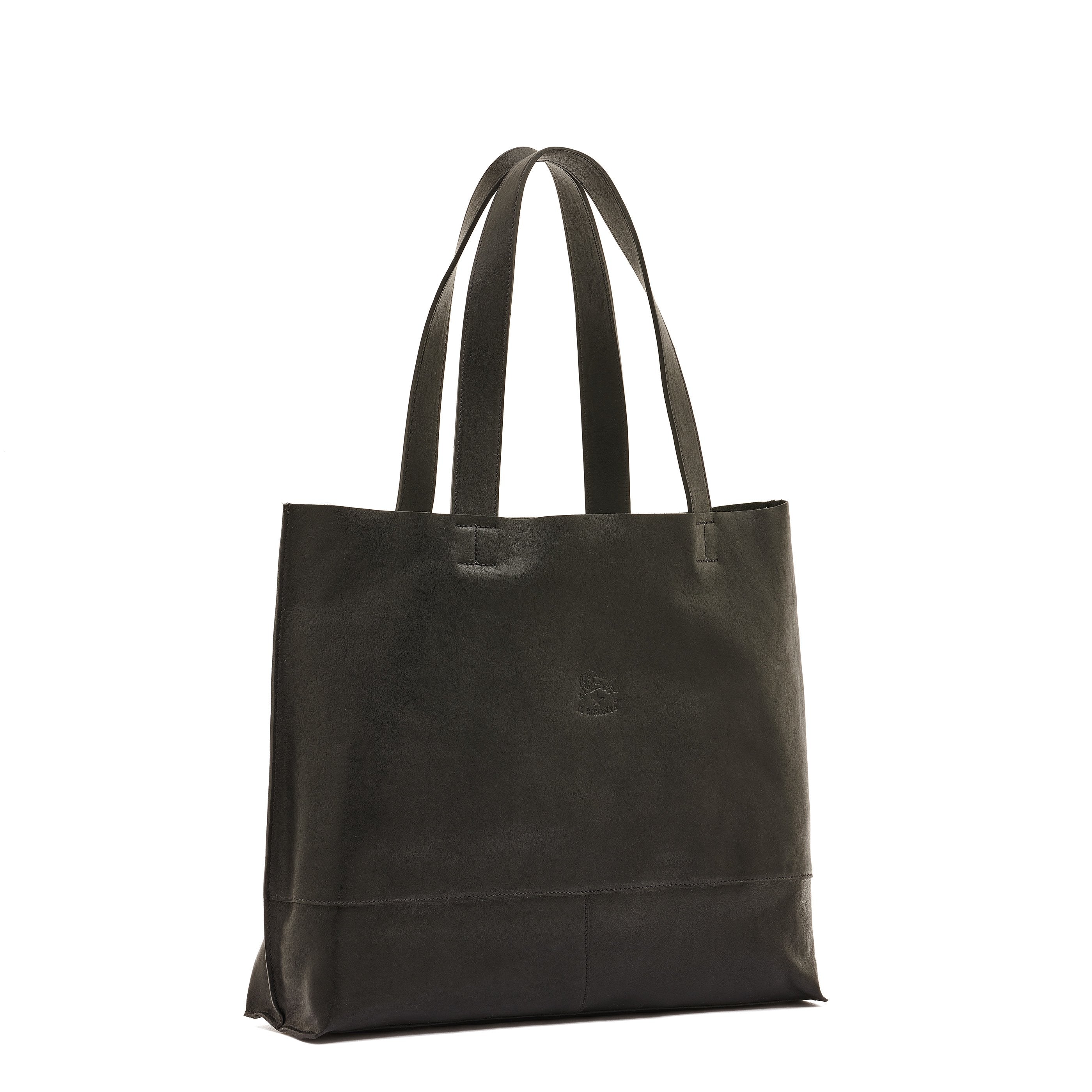 Il Bisonte Talamone Shopper schwarz Vollleder