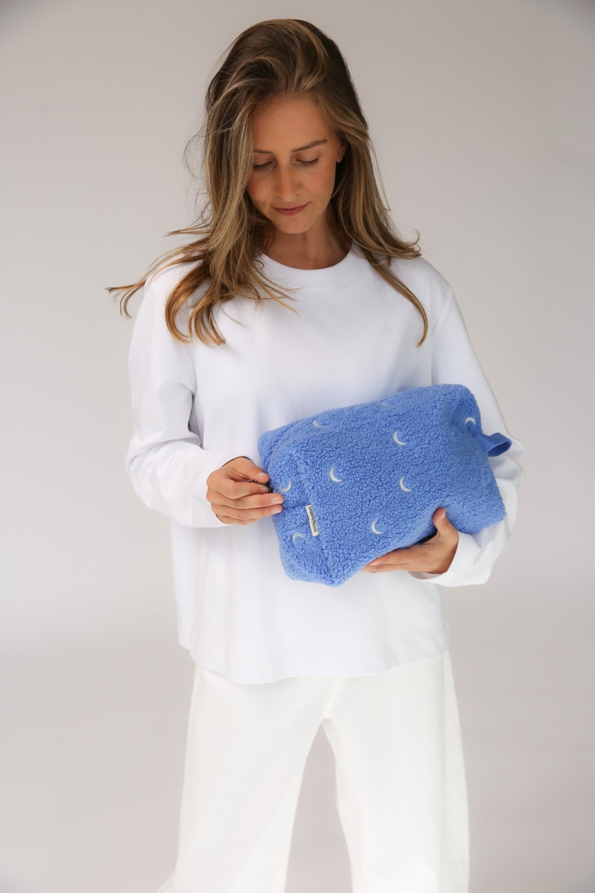 Studio Noos Teddy Toiletry Bag Kulturtasche Light Blue Moon