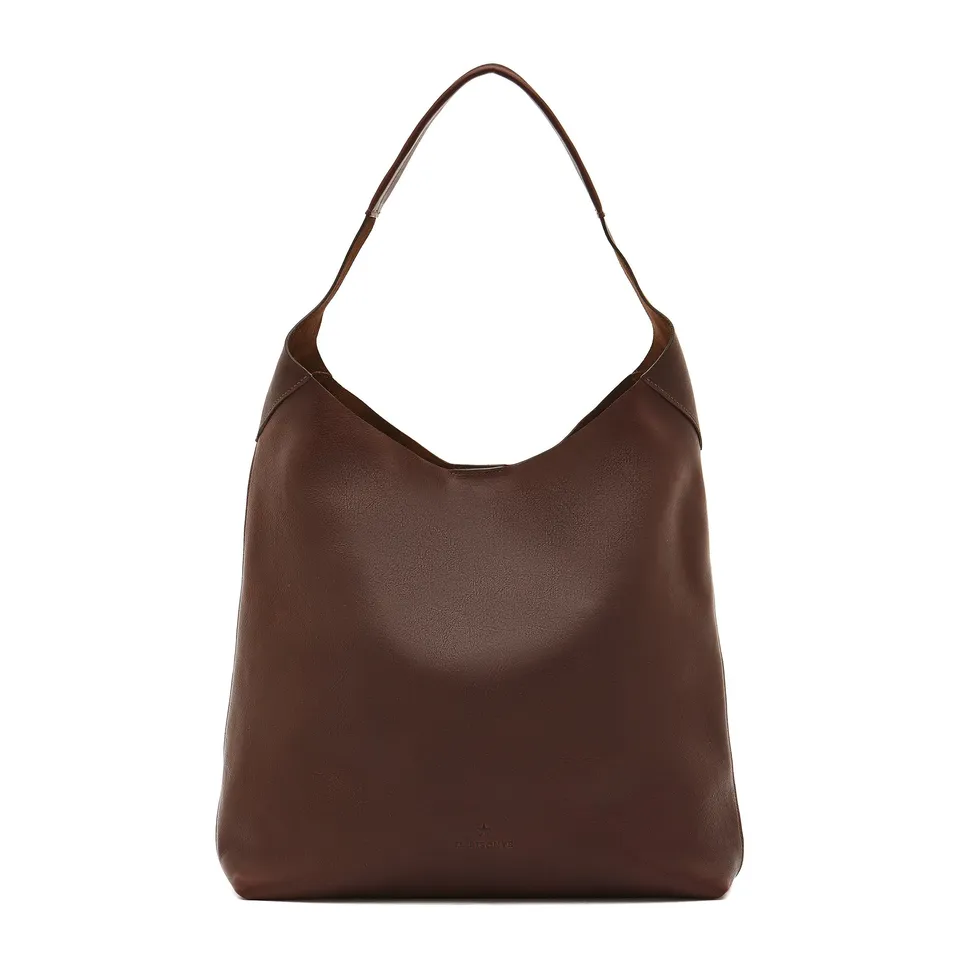 Il Bisonte Le Laudi Schultertasche Kaffee Vollleder
