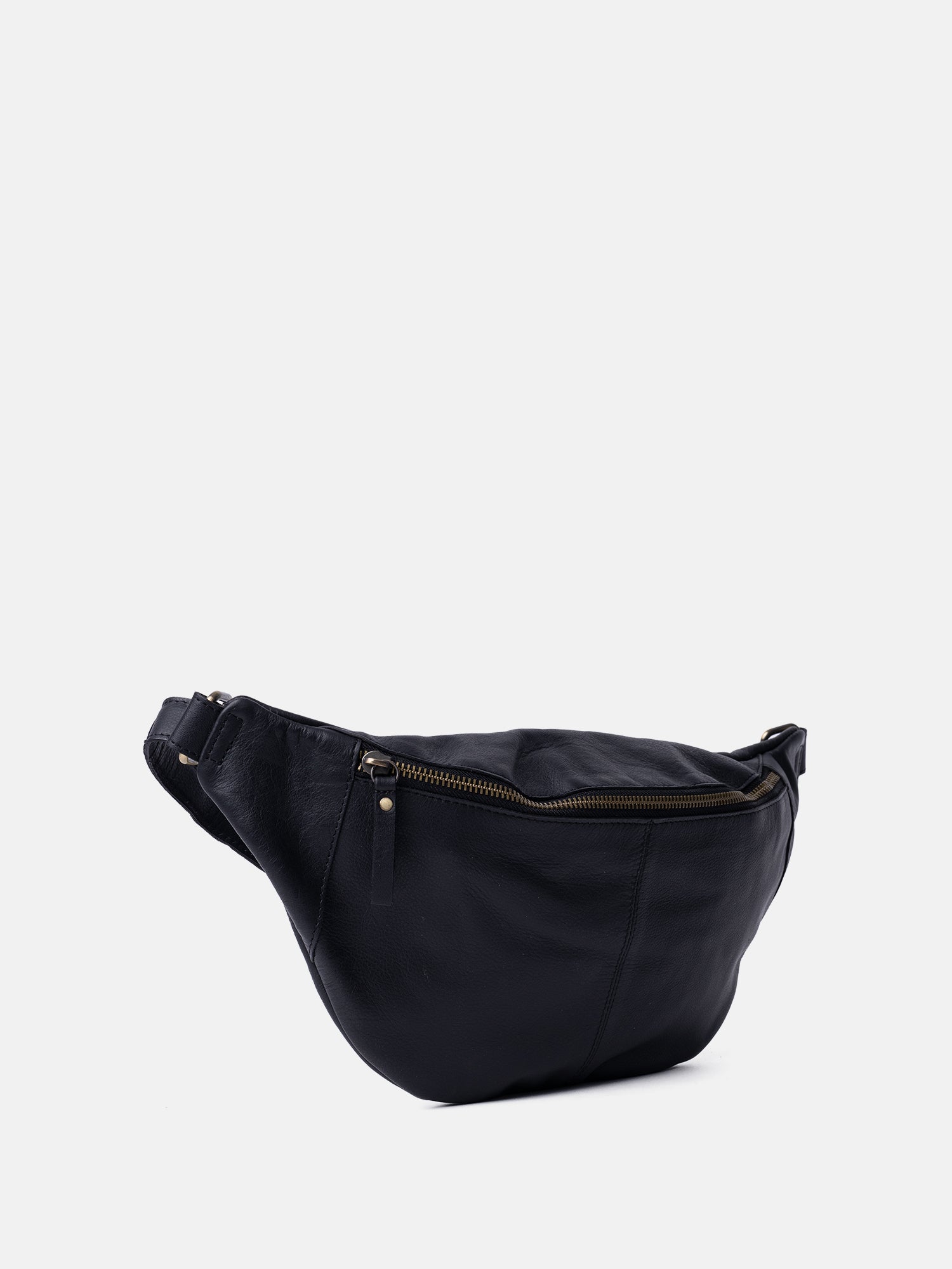 RE:DESIGNED Selina Bauchtasche Schwarz Vollleder