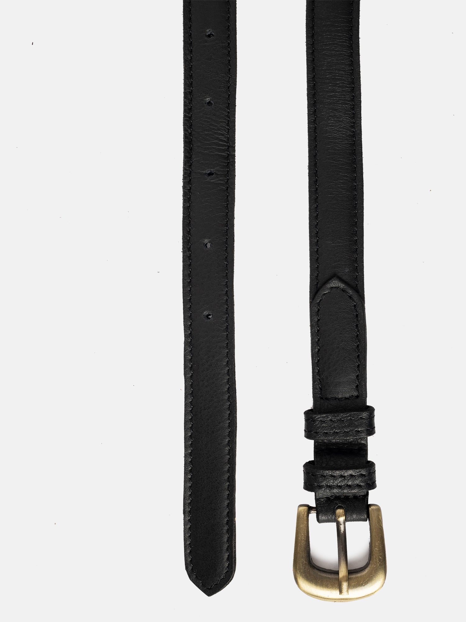 RE:DESIGNED Maya Ledergürtel Schwarz Vollleder