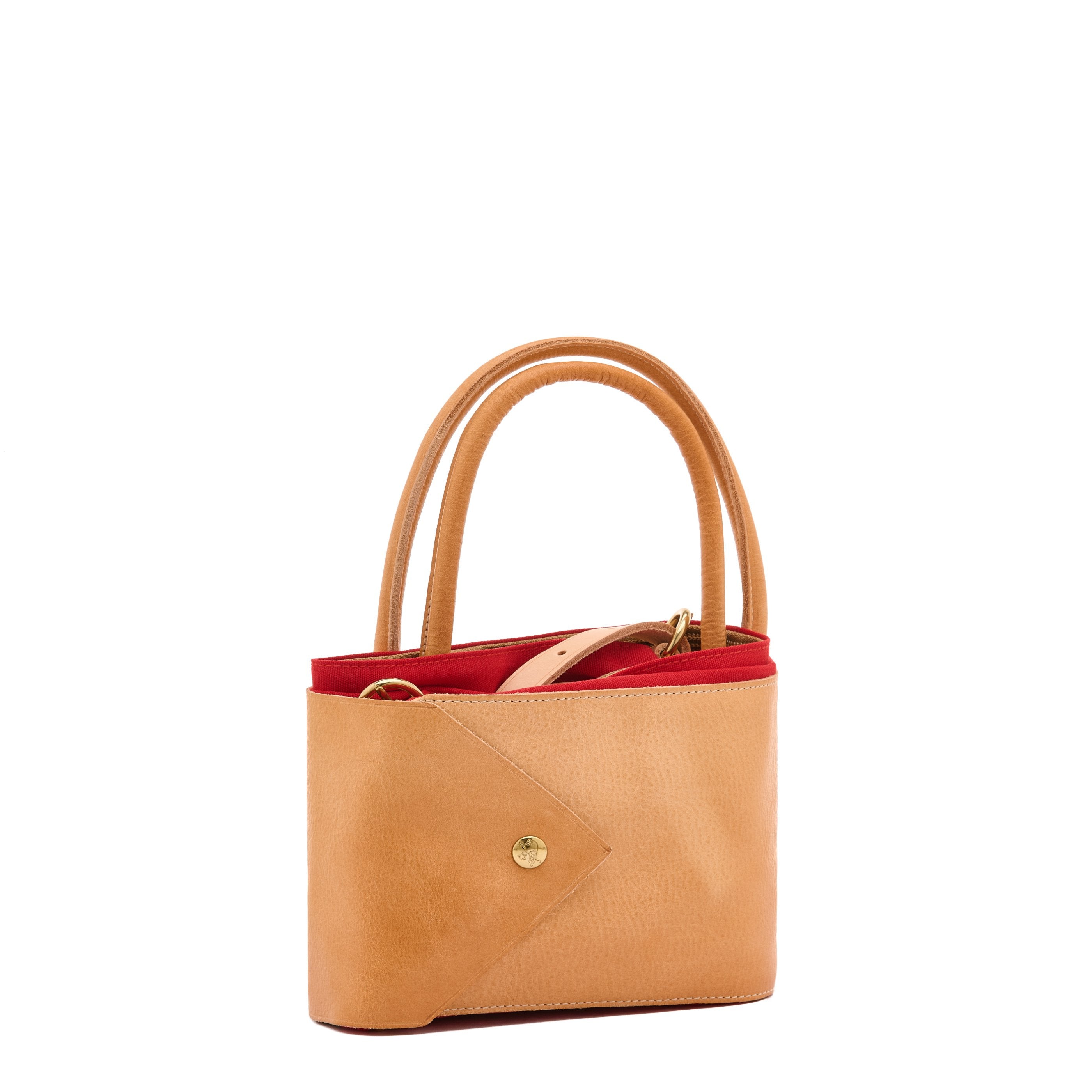 Il Bisonte Vagabonda Reisetasche Rot Natur rollbar