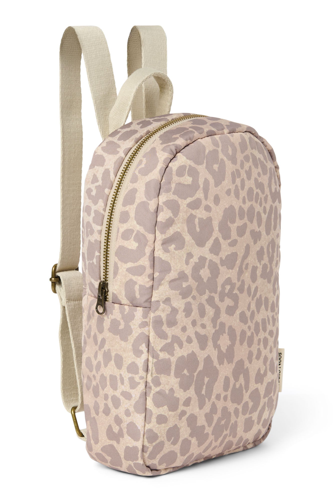 Studio Noos Puffy Mini Rucksack Beige Leopard gesteppt