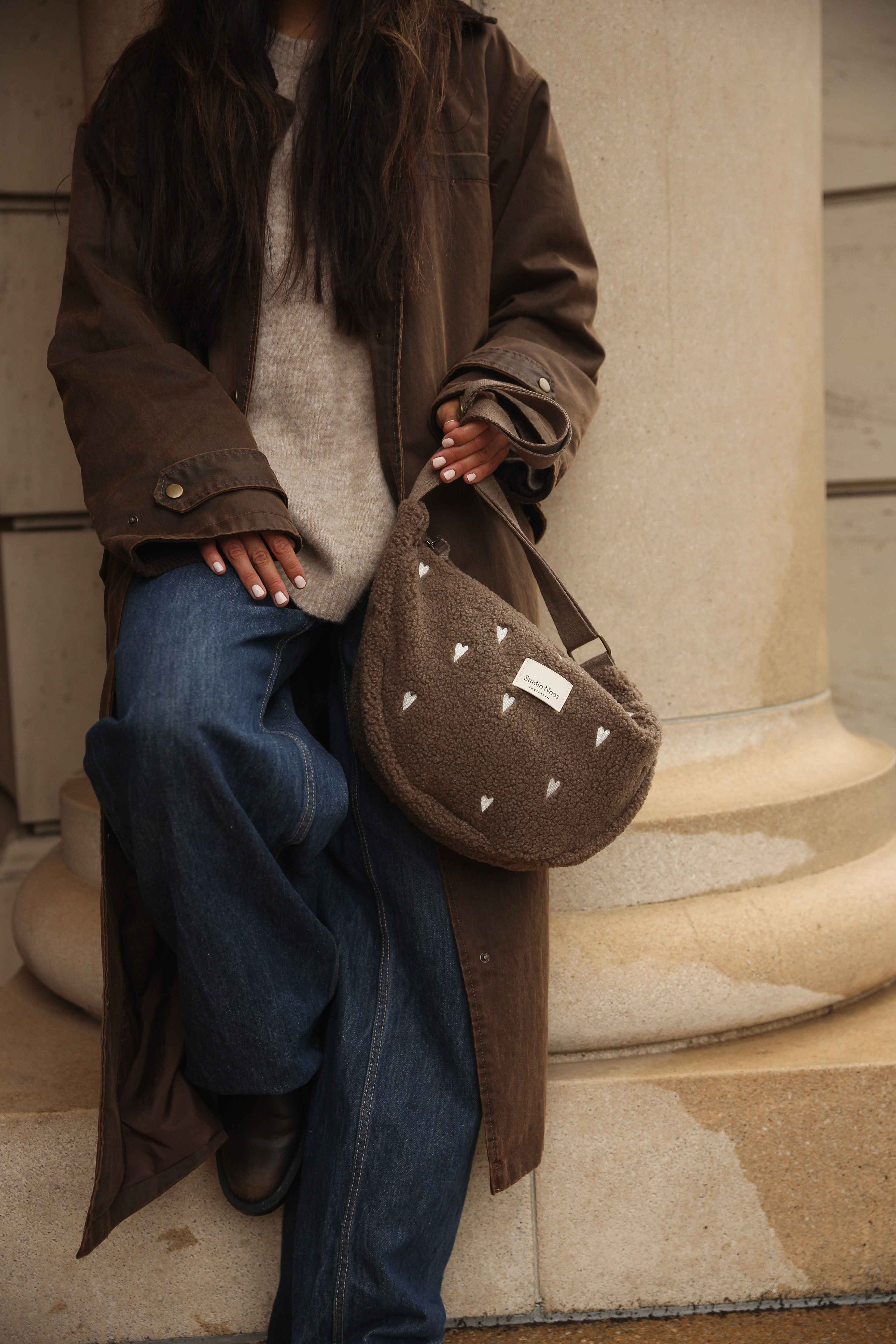 Studio Noos Teddy Geschenkset Brown Hearts 2-teilig