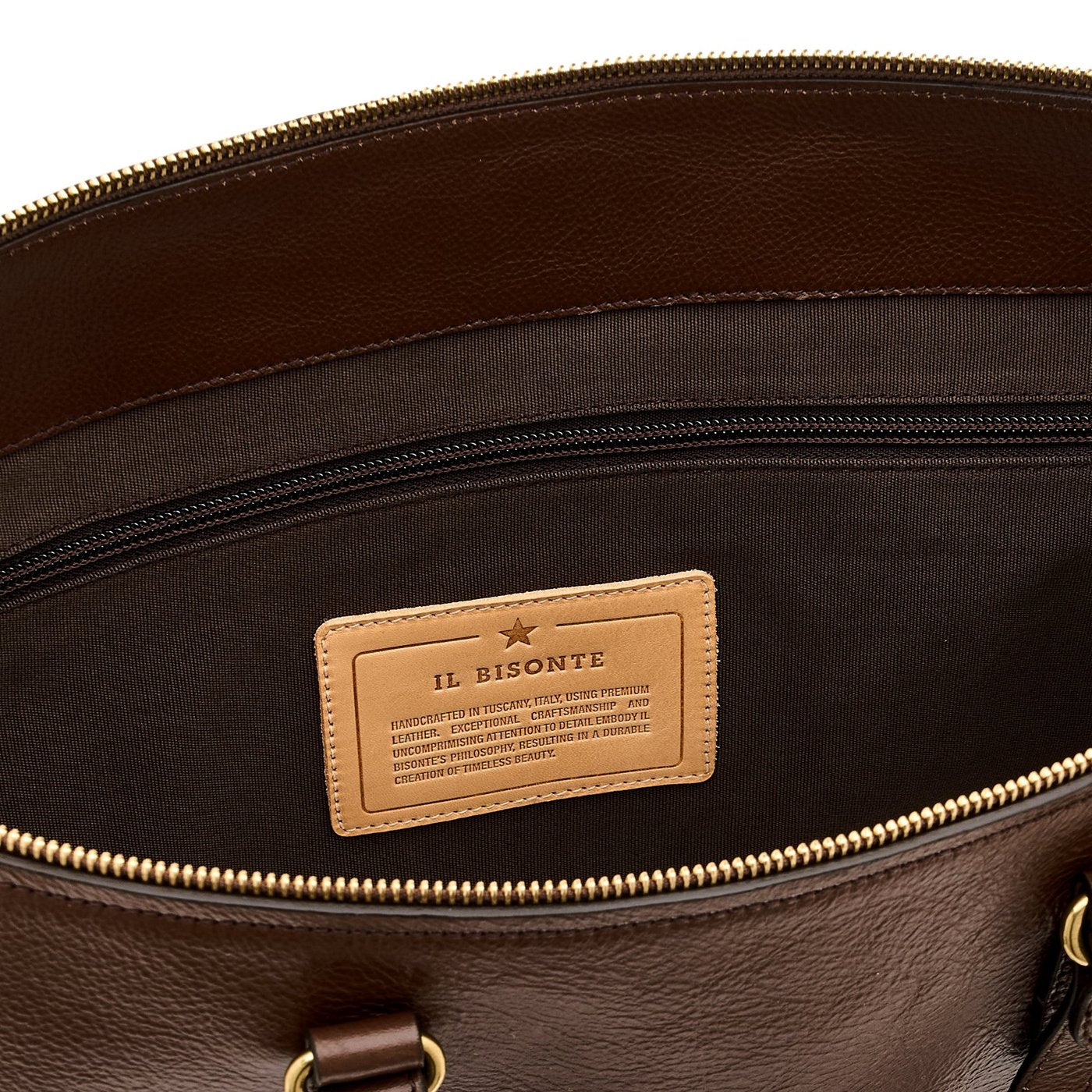 Il Bisonte Storia Tote Handtasche Tabakbraun Vollleder