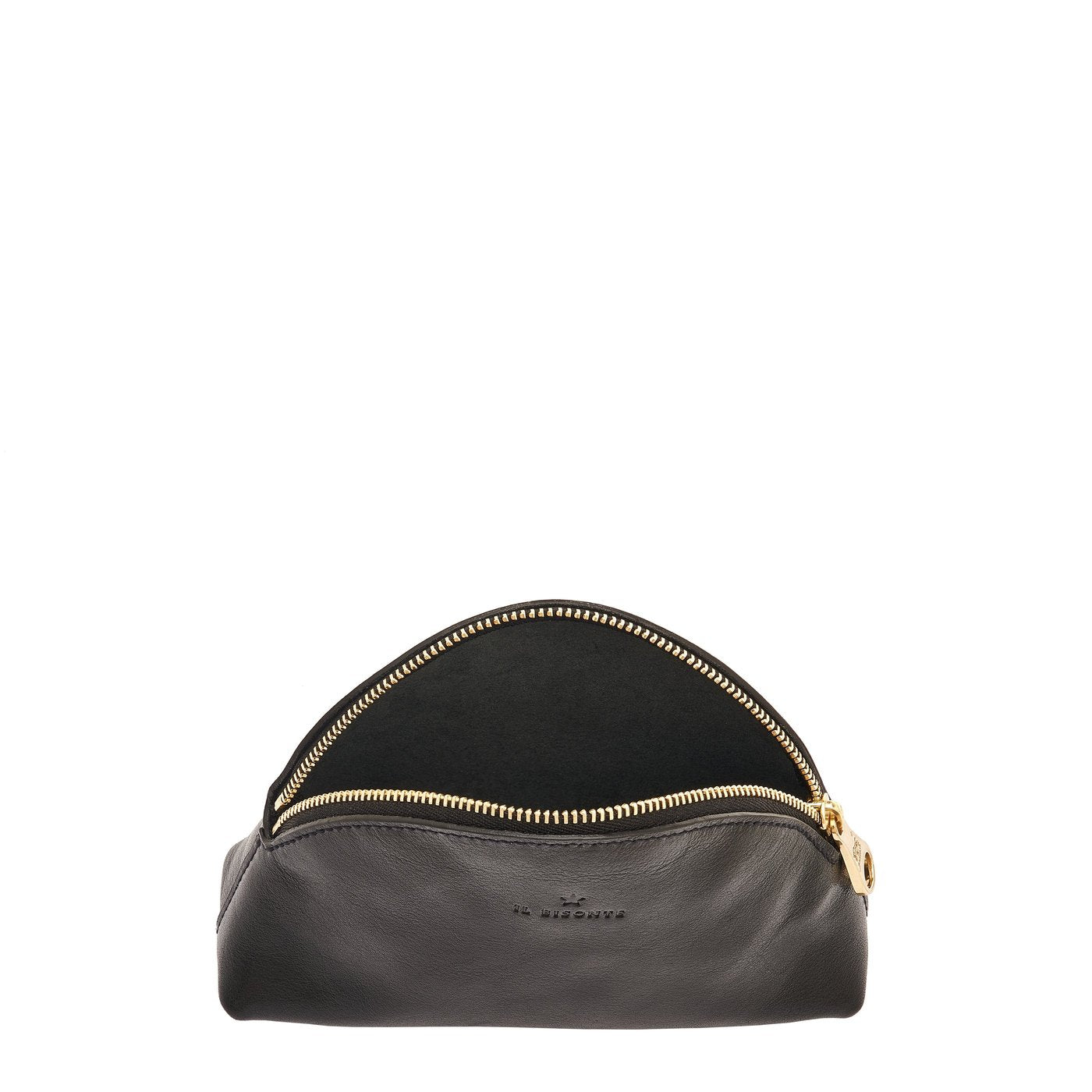 Il Bisonte Bigallo Pouch schwarz Vollleder
