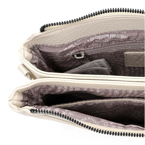 SURI FREY Debby Umhängetasche Ecru 23 cm mit Reißverschluss