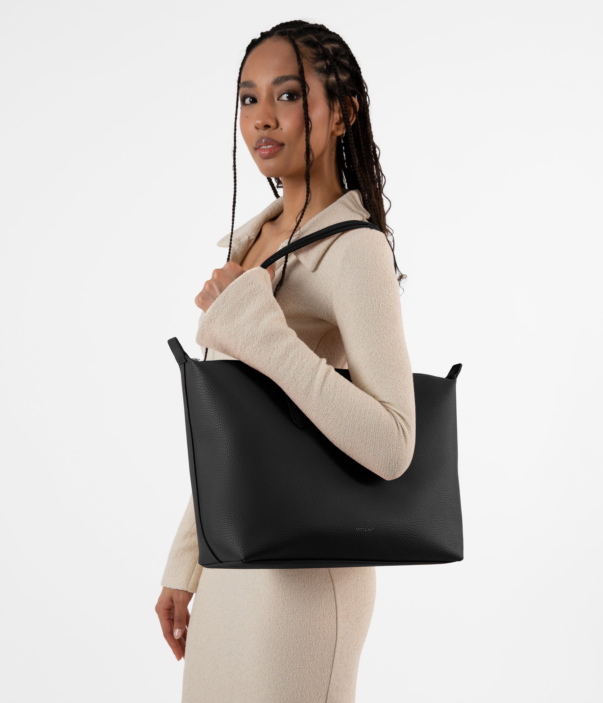 Matt & Nat Purity ABBI Shopper Schwarz Reissverschluss