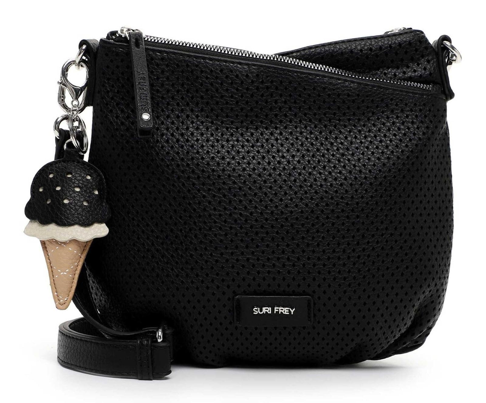 SURI FREY Cilly Crossover Bag Umhängetasche schwarz 2-Fach