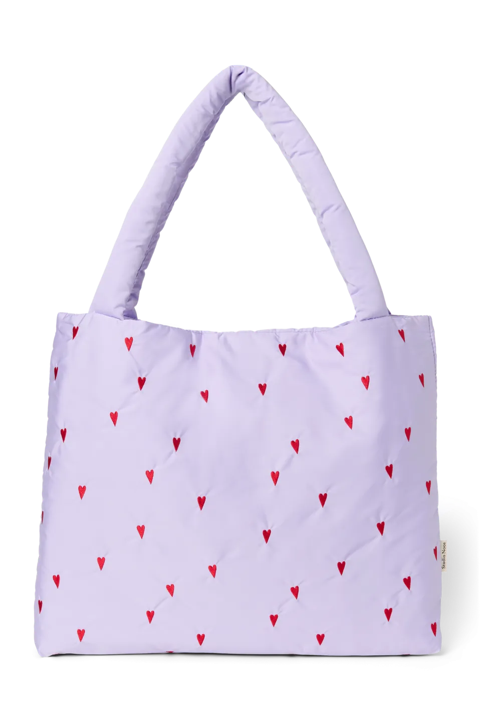 Studio Noos Puffy Mom Bag Shopper Umhängetasche Lila Herzen