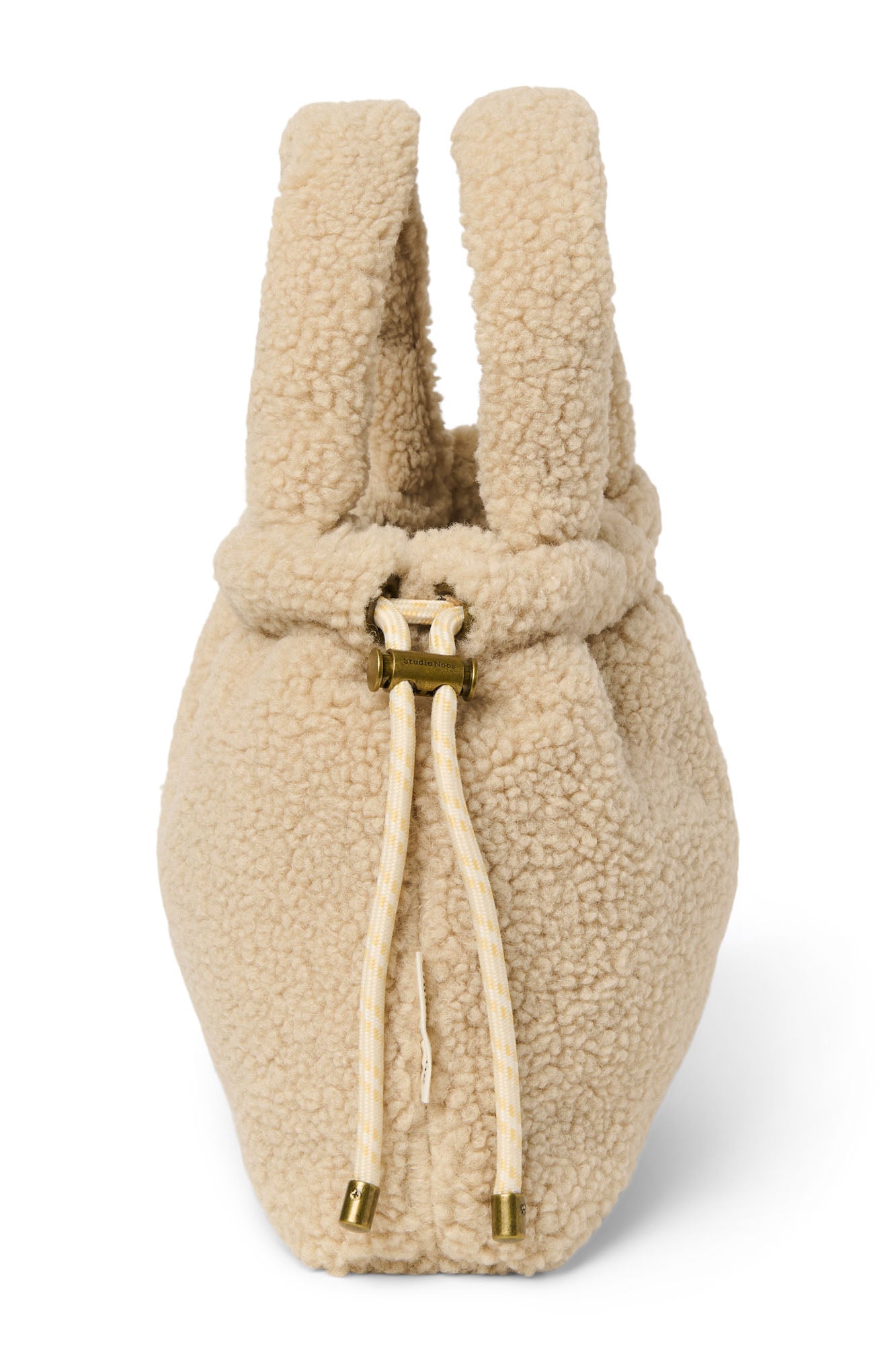 Studio Noos Teddy Mini Beuteltasche Ecru Plüsch