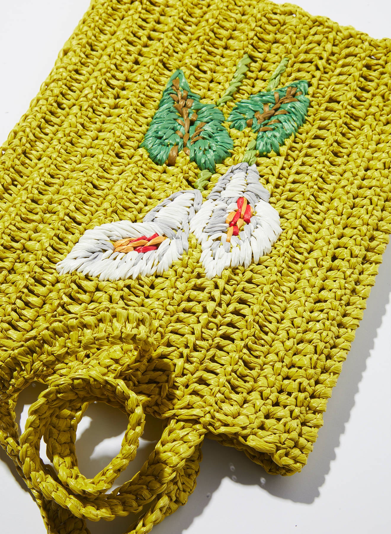 Maria la Rosa Calla Crochet Bag Tote Tasche Lime