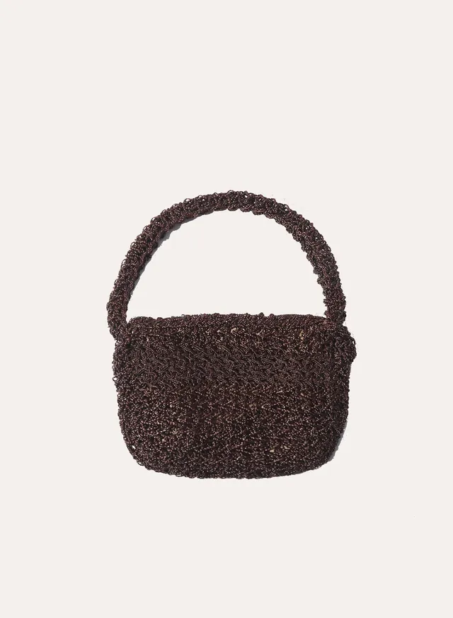 Maria la Rosa Lee Mini Tasche Braun Metallic