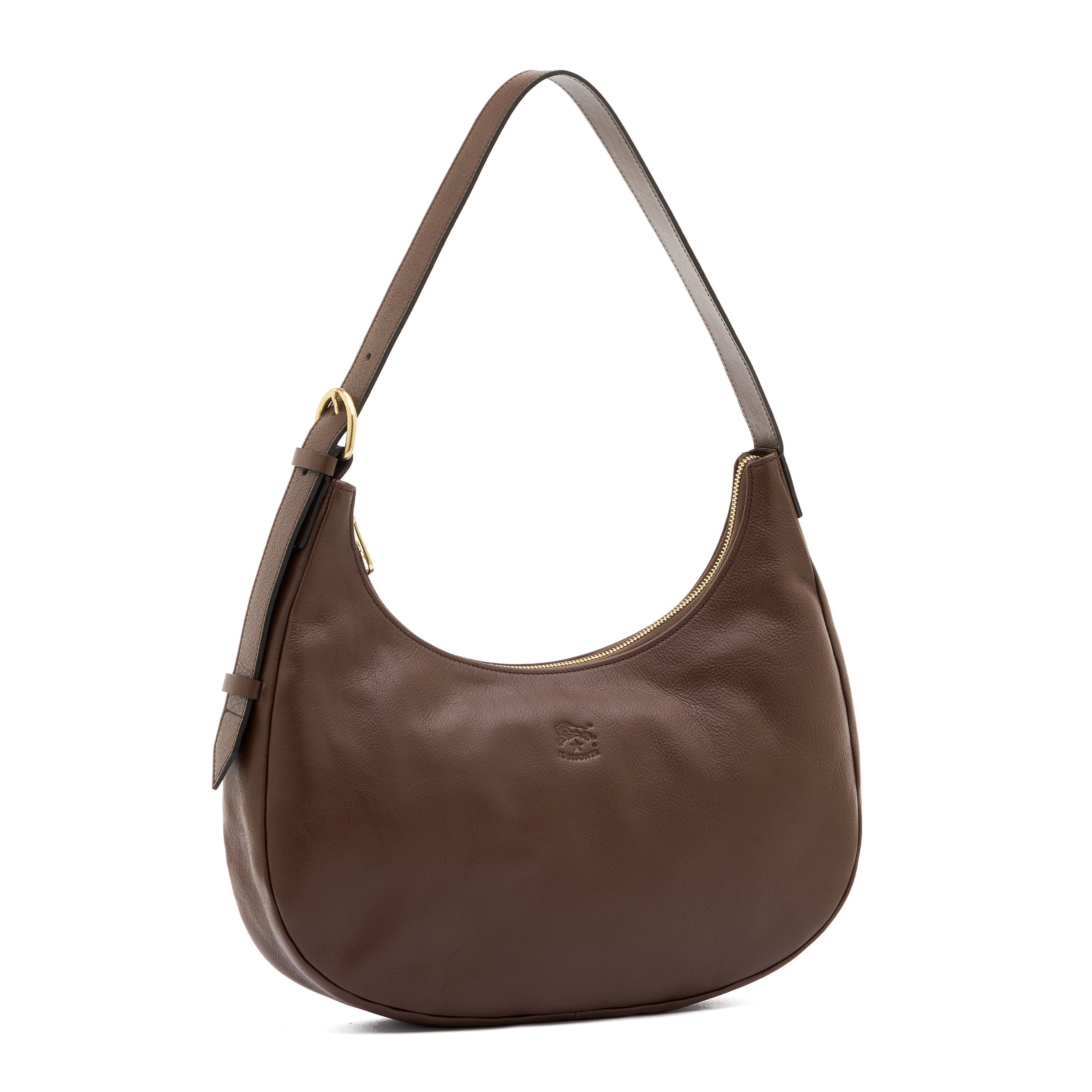 Il Bisonte Belcanto Schultertasche Vollleder Tabakbraun
