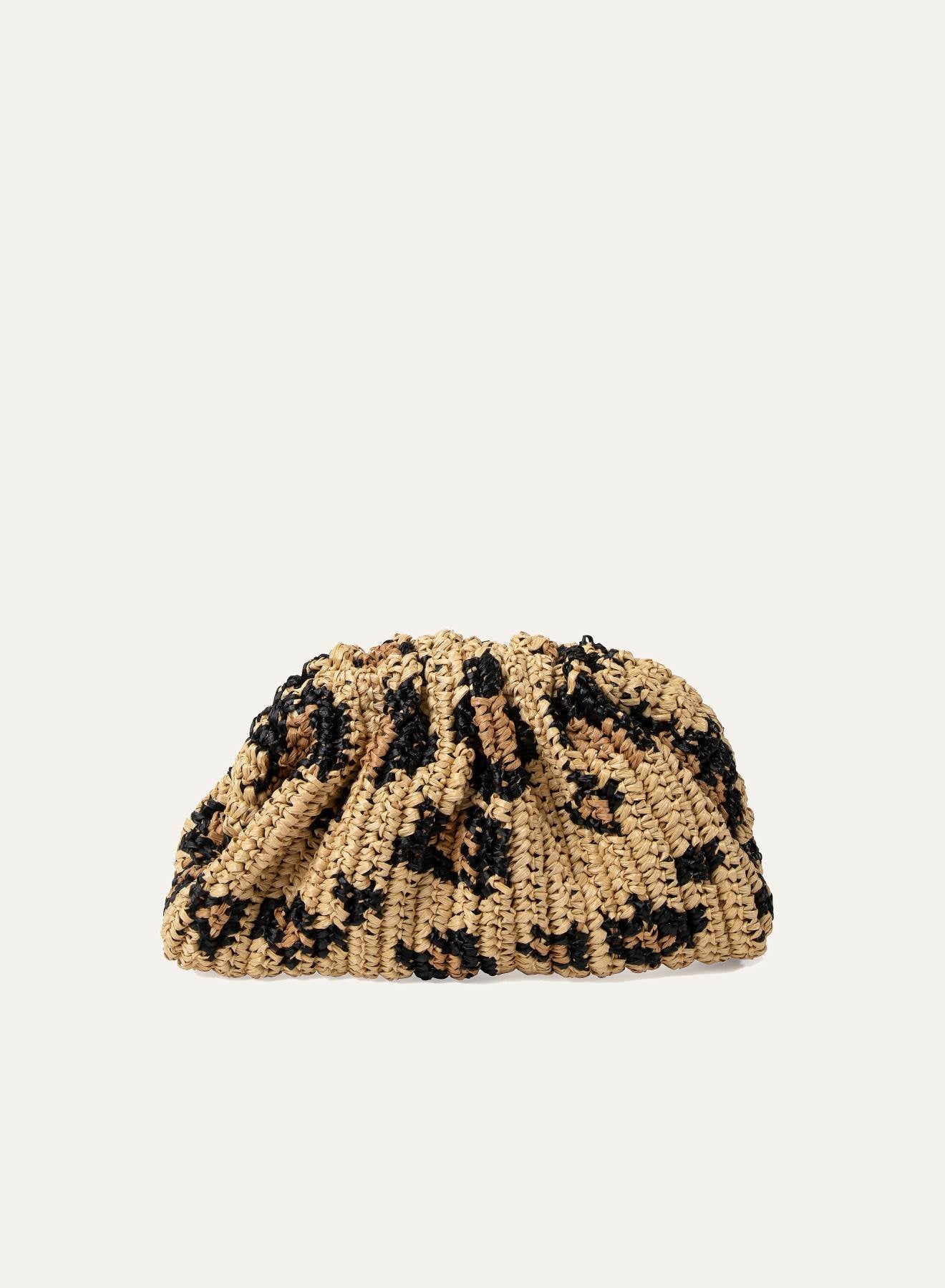 Maria la Rosa Game Bag Crochet Animalier Clutch Leo