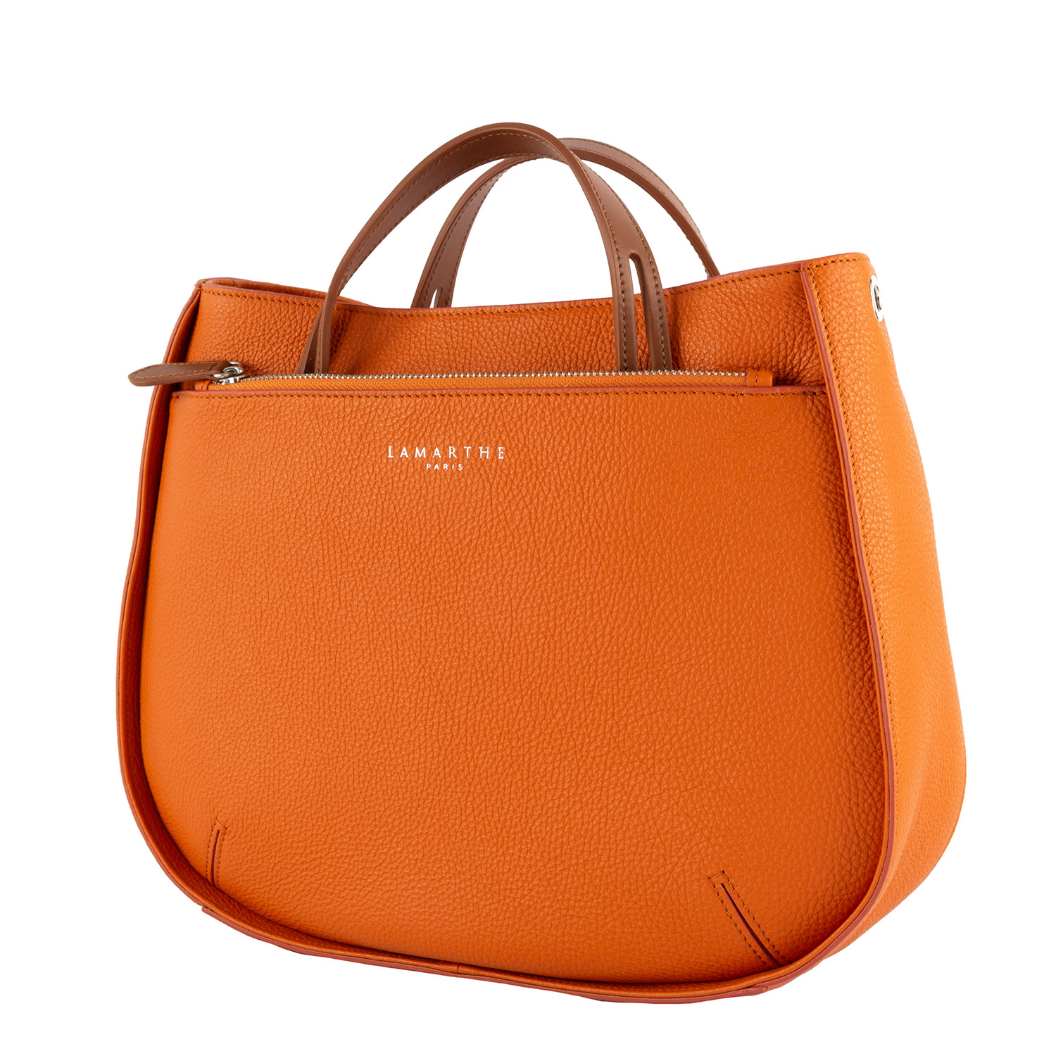 Lamarthe Fidèle M Handtasche Orange Vollleder