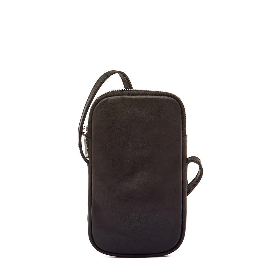 Il Bisonte Galileo Handytasche Leder schwarz