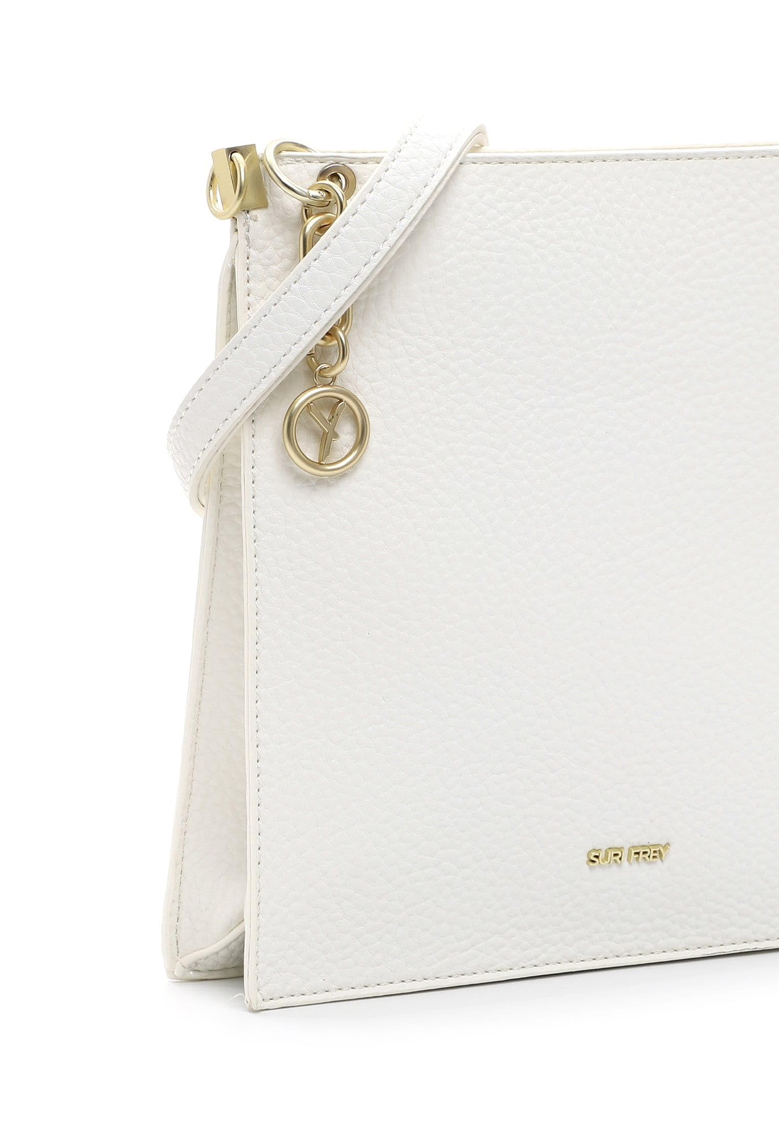 SURI FREY Gwenny Crossover Bag Umhängetasche Weiß Zipper