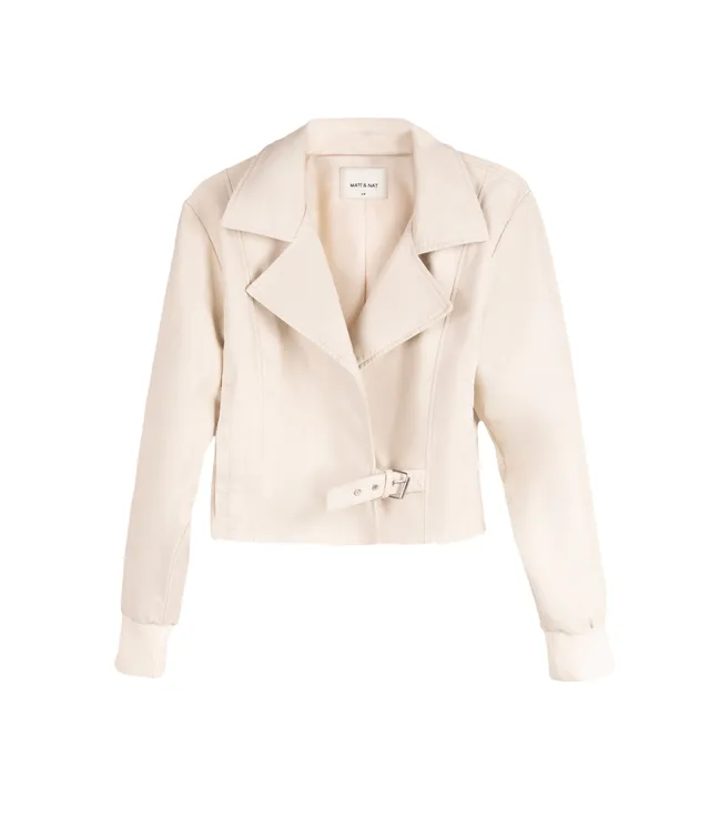 Matt & Nat Sessa Bikerjacke Creme vegan kurz