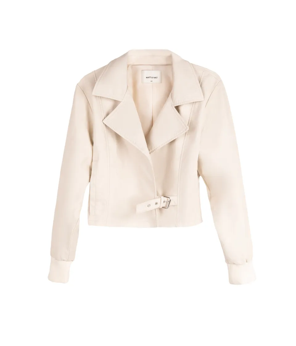 Matt & Nat Sessa Bikerjacke Creme vegan kurz