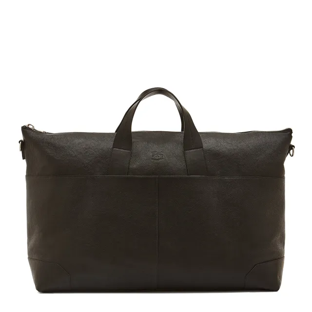 Il Bisonte Galileo Reisetasche Schwarz Vollleder