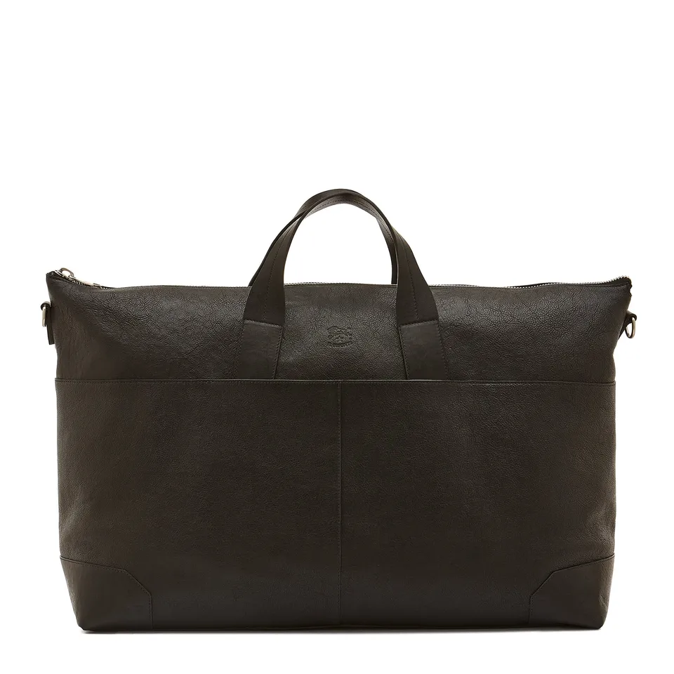 Il Bisonte Galileo Reisetasche Schwarz Vollleder
