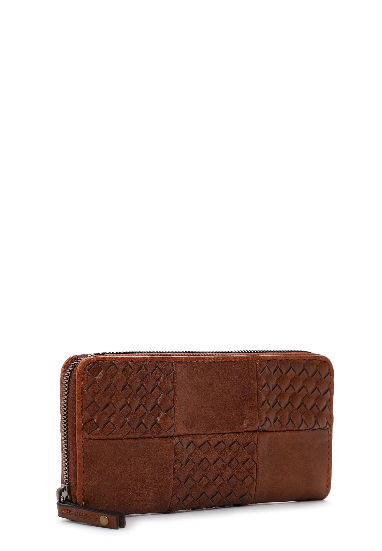 SURI FREY Bly Zip Around Geldbörse Cognac Patchwork