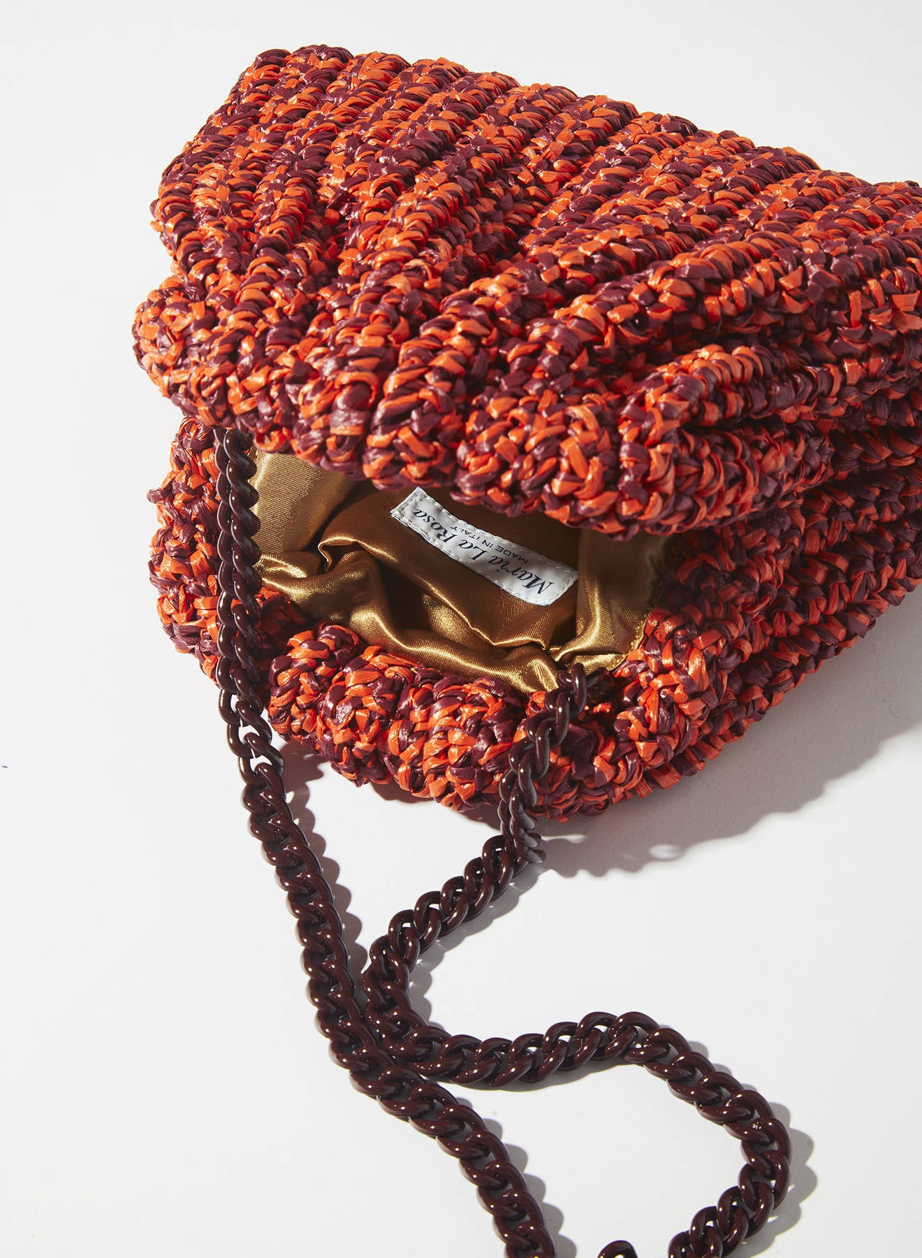 Maria la Rosa Melange WBS25.8.1 Clutch rost Raffia